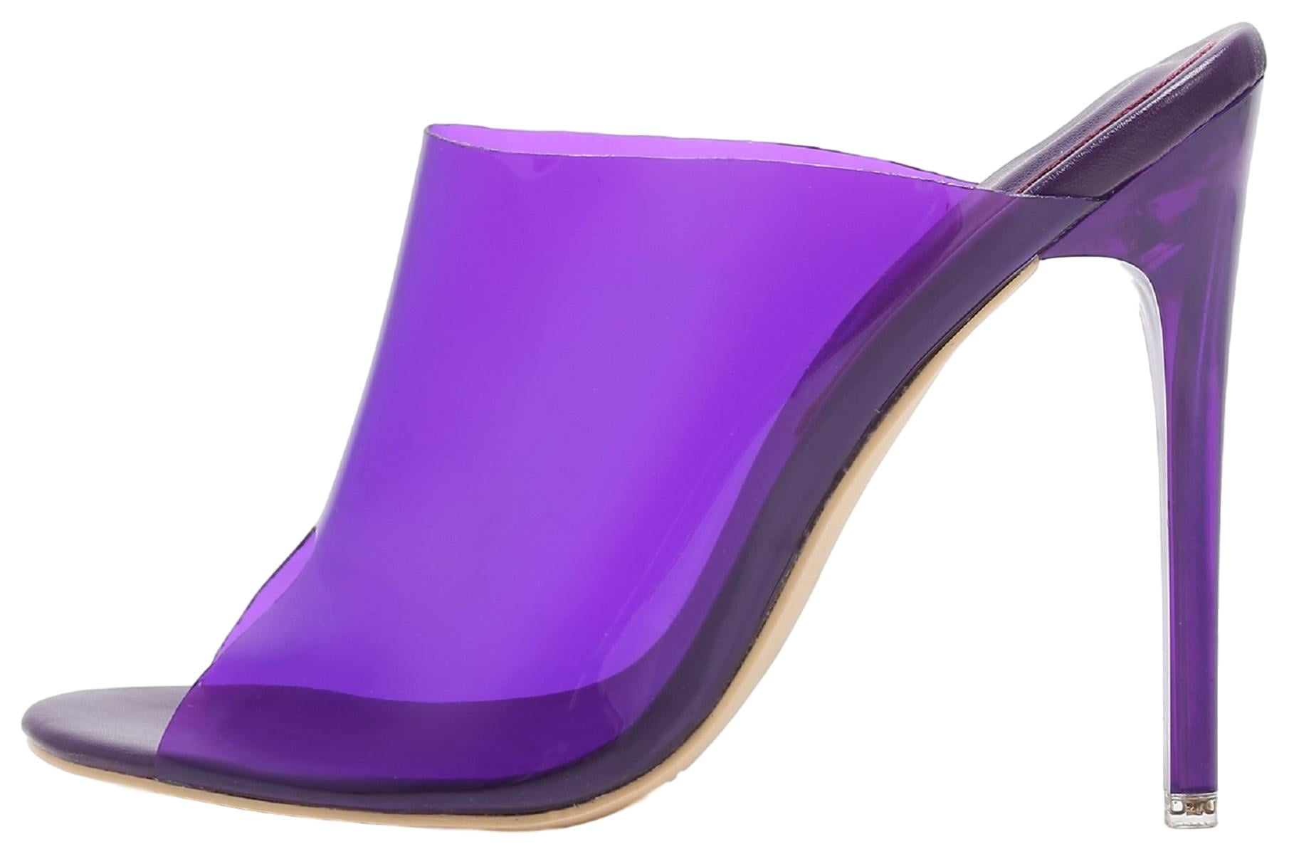 Open Toe Clear PVC Upper Stiletto 