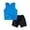 Blue, variant on Toddler Boys Clothes Outfits Kids Spring Summer Cotton Round Neck Solid Short Sleeve Sports 0 3 6 12 18 24 Months Clothing Sets Tracksuit Shirts & Shorts Two Pieces Set