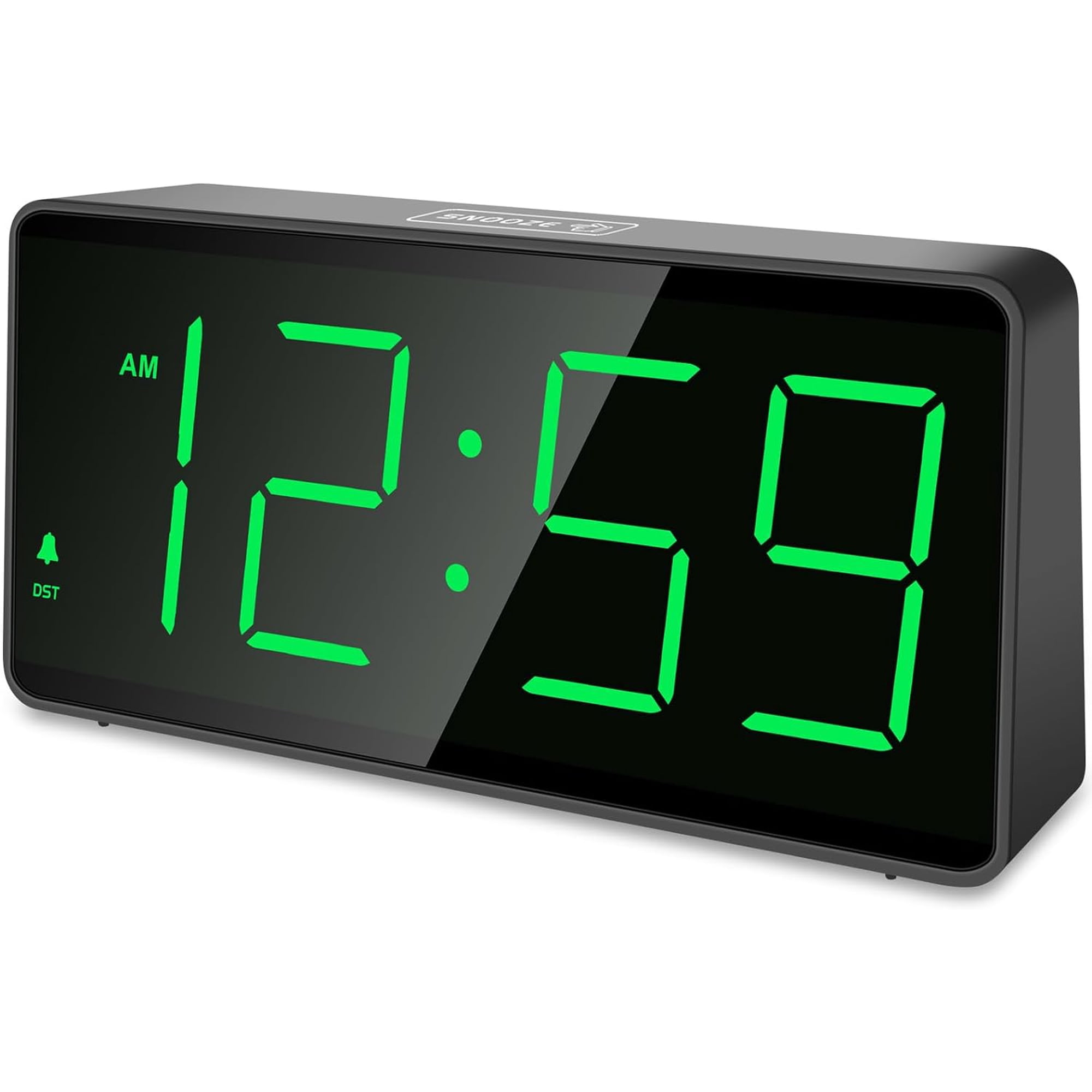 Battery Operated Digital Alarm Clock for Bedrooms Cordless Large Big Numbers 4 Dimmers, Auto