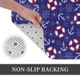 thumbnail image 3 of Non Slip Door Mat, anchor starfish Swim ring Dark Blue Fast Drying Bath Tub Mats, Absorbent Bathroom Rugs Entrance Welcome Mat, Bath MatS for Tub, Floor, Home, Kitchen, Hotel,16x24in, 3 of 7