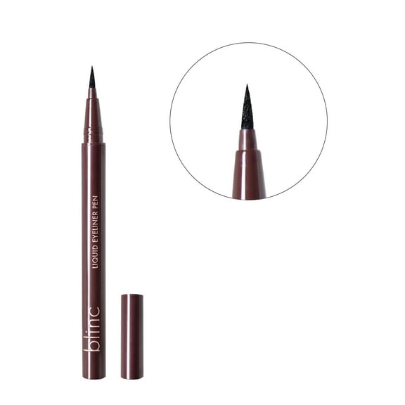Blinc Tubing Liquid Eyeliner Pen | Soft Black Semi-Matte Finish | Tappered Felt Tip | Water Resistant & Ultra-Longwear | Easy Tubing Technology Removal | Vegan & Cruelty-Free | 0.5 ml / 0.017 fl.oz