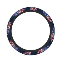 Bingfone Book Glowing Mushrooms Steering Wheel Cover - Universal 15 Inches Car Steering Wheel Covers Grip Auto Internal Accessories