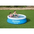 thumbnail image 6 of Bestway: Fast Set - 6' x 20" Inflatable Round Pool, Above Ground Splash & Wade Pool, Fill & Rise Setup, Tritech Construction, Easy Drain, Family, 6 of 12