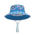 thumbnail image 2 of Xfvqtps Kids Summer Sun Hat Boys Girls Bucket Hat Adjustable Strap Wide Brim Beach Breathable Sun Protection Hat, 2 of 9