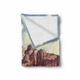 thumbnail image 2 of Mountain Soft Flannel Fleece Blanket, High Canadian Rock Mountains and River with Trees Cloudy Sky Snow Tops Landscape, Cozy Plush for Indoor and Outdoor Use, 60" x 80", Multicolor, by Ambesonne, 2 of 6