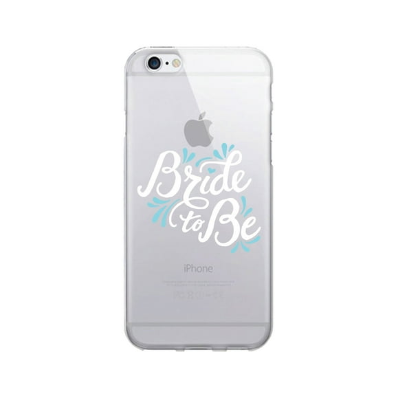OTM Prints Clear Phone Case, Bride to Be Blue & White - iPhone 6/6s/7/7s