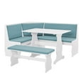 thumbnail image 1 of Riverbay Furniture Transitional Wood Corner Nook Dining Set in Blue, 1 of 17