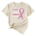 thumbnail image 3 of TINZ T-Shirt Imprimé Cancer pour Femmes, Manches Courtes, Manches Longues, Col Rond, 3 of 3