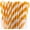 Orange Swirls, variant on Heavy-Duty 4-Ply Paper Drinking Straws – Long-Lasting, Biodegradable, Compostable (Gold Foil, 150-Count)