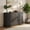 Brown, variant on Demi Bonn Kitchen Storage Cabinet, Buffet Sideboard, 3 Drawers Sideboard Buffet Storage with Adjustable Shelves, for Dining Room, Kitchen, Living Room, White