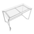 thumbnail image 6 of Masters Modern Office Desk In Mirrored Chrome With Clear Glass Top, 6 of 7