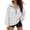 Gray, variant on Stralyhd Womens Sweatshirt Casual Oversized Sweaters Long Sleeve Half Zip Pullover Tops Soft V Neck Sweaters Loose Fit Comfort Fashion Outfits Clothes Gray 2XL