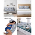 thumbnail image 6 of Purple White Flowers Pillow Covers King Size, Spring Farmhouse Botanical Floral Soft Bed Throw Pillowcases Breathable Cooling Long Lumbar Body Pillow Sham Cover for Bed Sofa 20''x40'', 6 of 7