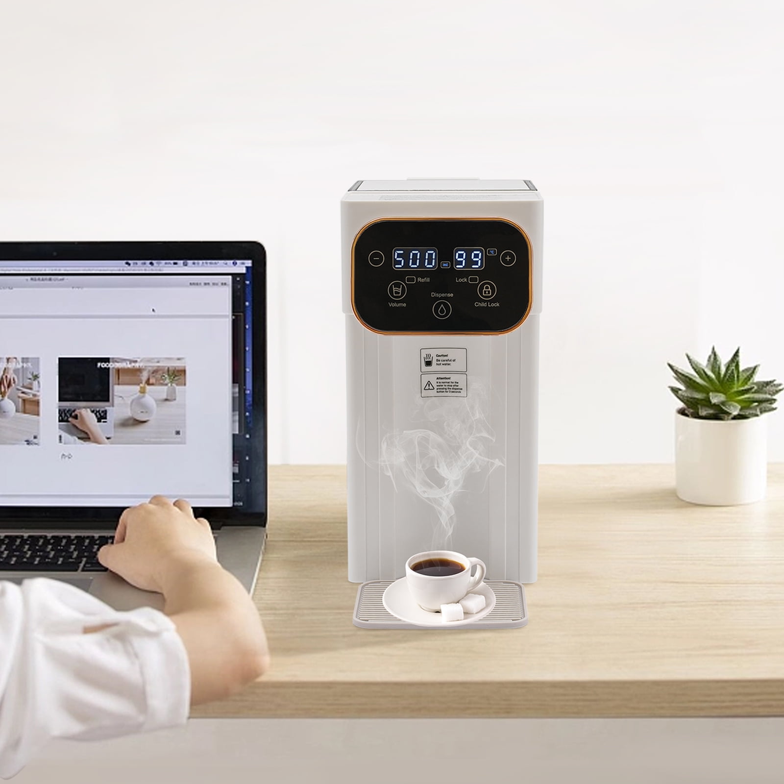High-Quality Water Cooler with 1500W Instant Heating, Large Capacity Tank, LCD Display, Safety Lock, Ideal for Home or Office Use