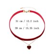 thumbnail image 3 of Miyuadkai Necklaces Japan And South Personalized Neck Accessories Beautiful Flannel Fabric Necklace Female Sense Double Love Pendant Choker Collarbone Chain Jewelry B One Size, 3 of 3