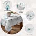 thumbnail image 5 of Turquoise Flowers Table Cloth Waterproof Tablecloths, Farmhouse Spring Botanical Floral Tablecloth Dining Table Cover for Kitchen Party Tabletop Outdoor, Rectangle Tablecloth 60x102 Inch, 5 of 9