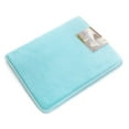 thumbnail image 4 of Clara Clark Bath Mat Bathroom Rug - Absorbent Memory Foam Bath Rugs - Non-Slip, Thick, Cozy Velvet Feel Microfiber Bathrug, Plush Shower, Toilet- Floor Bathmats Carpet - Aqua - Small Size 17”x24”, 4 of 5