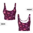 thumbnail image 6 of Sports Bra For Women, Onion Purple Print Sports Bras For Women High Support, Workout Tank Tops Woman With Removable Cups, 6 of 8