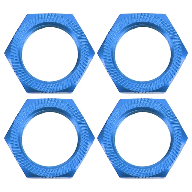 RC Roue Écrou de Moyeu Hexagonal, 4 Pcs 24mm Roue Écrou de Moyeu Hexagonal Usure Alliage d'Aluminium Résistant pour Voiture RC Bleu Foncé