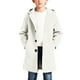 thumbnail image 1 of Abrigo de lana con capucha de color liso para niños, con bolsillos y botones, para niños de tallas medianas a grandes, ropa de abrigo informal y cálida de invierno, blusa de poliéster para niños., 1 of 7