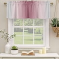 thumbnail image 2 of 2 Pack Valances for Window, Pink Grey Ombre Short Curtains for Kitchen Bedroom Living Room, Farmhouse Gradient Minimalist Rod Pocket Small Window Treatment Valance Drapes 42 x 18 Inch, 2 of 8