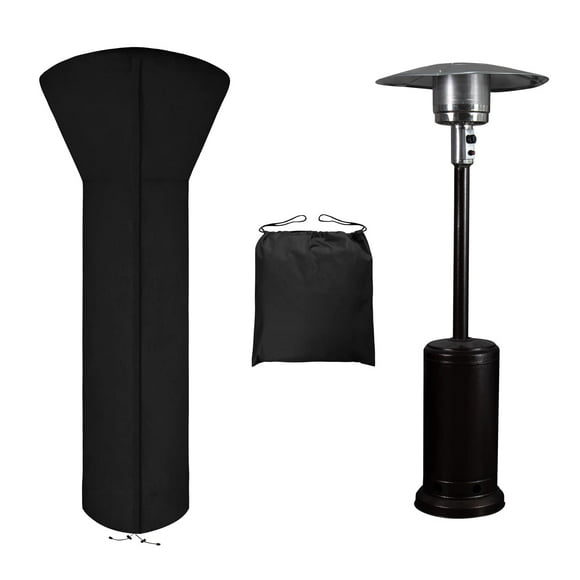 Funda para calefactor de patio, fácil de usar, impermeable, 89 x 33 x 19 cm, color negro