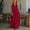 Wine, variant on Women's Cotton Halter Neck Sleeveless Maxi Dress Loose Fit Casual Summer Dress with Functional Pockets Purple XL(XL)