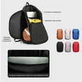 thumbnail image 3 of Large Capacity Basketball Backpack with Laptop Compartment, Water Resistant Wet Dry Segregation Lightweight Sports Backpack for Exercise Supplies, Ball Compartment, 3 of 7