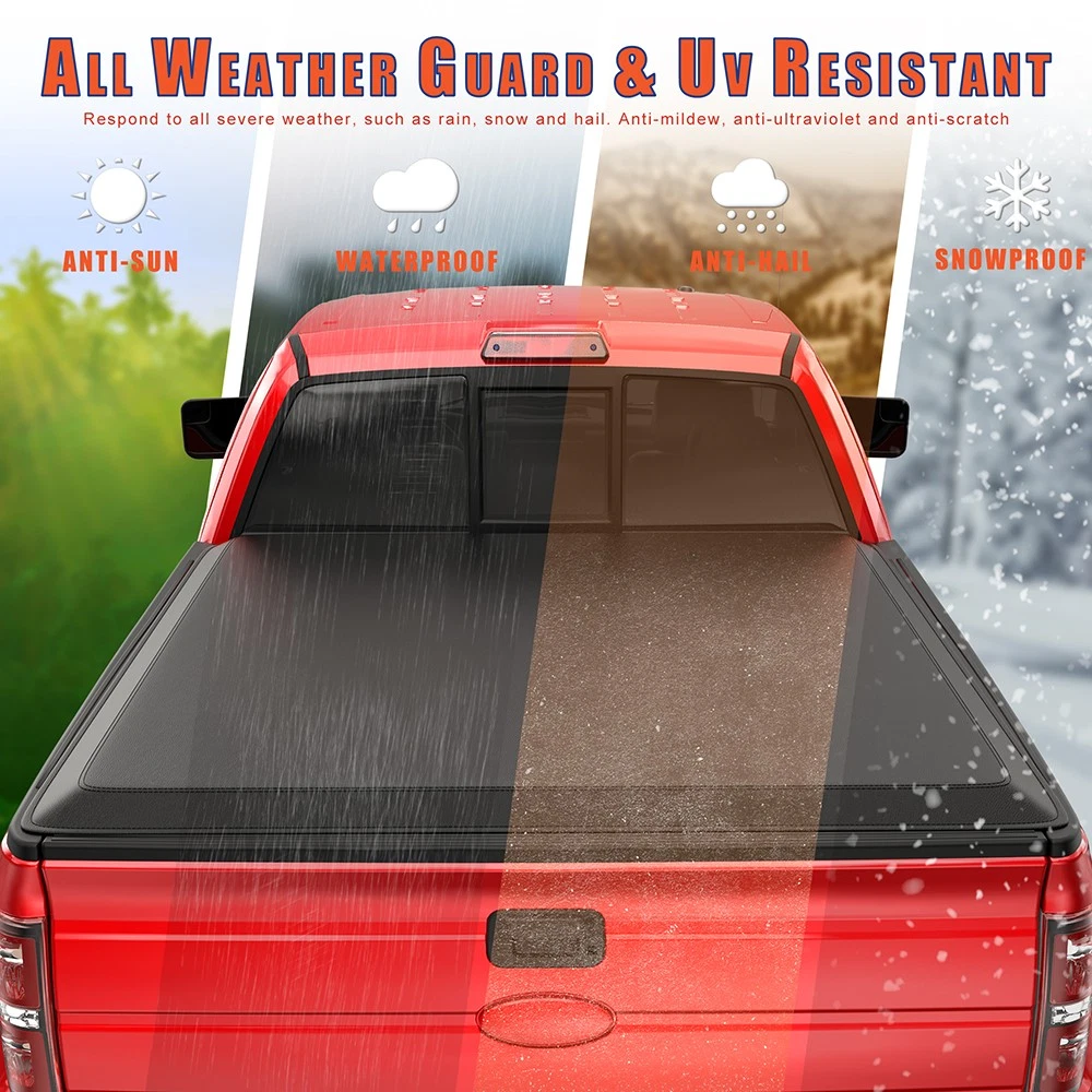 MOSTPLUS Roll-Up 5.5FT/5.6FT Soft Vinyl Tonneau Cover for 2015-2025 2026 Ford F150 Truck Bed