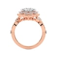 thumbnail image 2 of IGI Certified 3 Carat Princess Shape Lab Grown Diamond Engagement Ring | 14K Rose Gold | Garden Bloom Side Stone Diamond Ring | FG-VS1-VS2 Quality Friendly Diamonds, 2 of 6