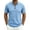 Light Blue, variant on Men's Quarter Zip Shirt, Textured Jacquard Short Sleeve Golf Tops, Casual Regular Fit Summer Collared Shirts for Men, S-3XL