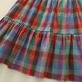 thumbnail image 6 of Girls Clothes 5 Years Old Girls Clothes Age 6 Girls Summer Beach Dress Colorful Plaid With Spaghetti Straps For Kids, 6 of 8