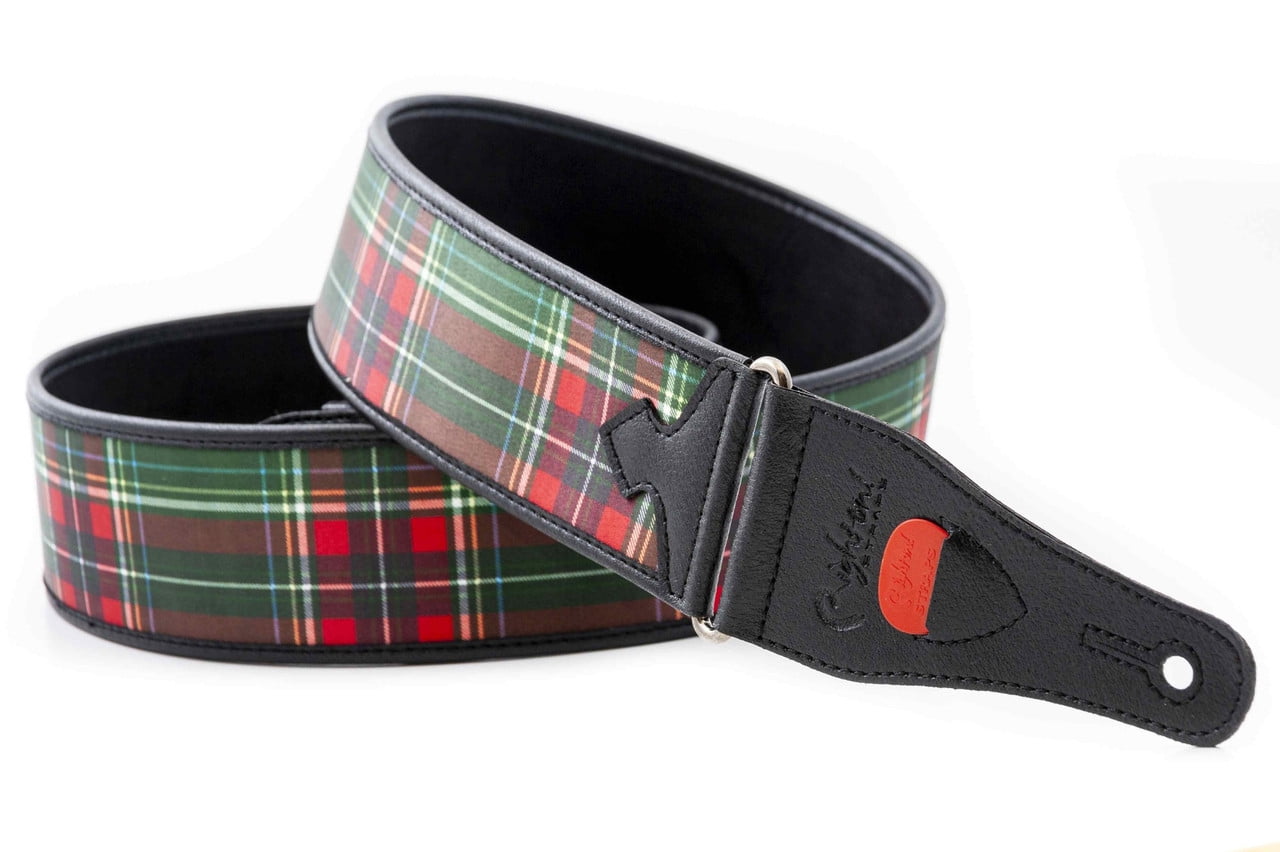 RightOn! Talisman Scottish Tartan  Green Guitar Strap