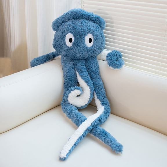 Wizlet Cute Squid Stuffed Animal Plushie, Sealife Animals Plush Toy for Valentine's Day Birthday Xmas Christmas Best Gifts 37.8in (Blue)