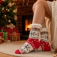 thumbnail image 5 of Lumtrix Women's & Men's Christmas Fuzzy Slipper Socks with Grippers Super Soft Warm Fleece Lined Cozy Home Socks Winter Gifts F One Size, 5 of 5
