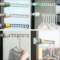 thumbnail image 3 of Multi Purpose Hangers Clotheshorse Foldable Laundry Drying Mounted Coat Travel 2 Pcs, 3 of 6