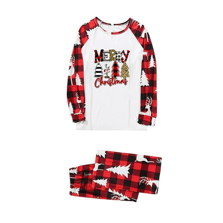 

Sanfanil Family Matching Outfits Christmas Pajamas Set Plaid Xmas Sleepwear Homewear PJ For Dad