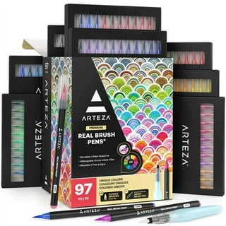 Arteza Gel Ink Colored Pens Set, Assorted Colors - Doodle, Draw, Journal -  60 Pack