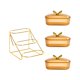 thumbnail image 2 of Cesta de frutas, plato para aperitivos, elegante soporte multifuncional para almacenar frutas estilo C 3 cuadrículas, 2 of 9