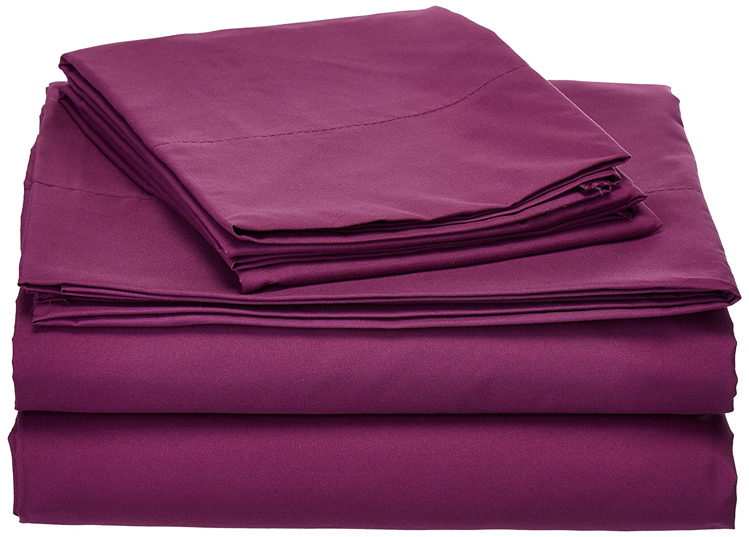 Microfiber Sheet Set, Queen, Purple, Set includes 1 flat sheet, 2