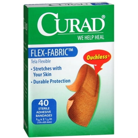 Curad Flex-Fabric Bandages One Size 40 Each (Pack of 2)