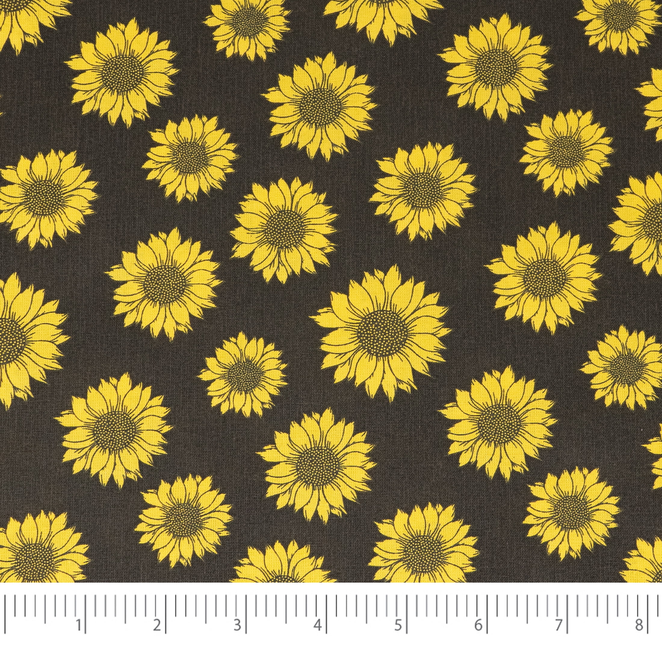 Waverly Inspirations 1 Yard Cut 100% Cotton Prints Fabric, Sunflow Onyx, 44" Wide for Quilting & Sewing