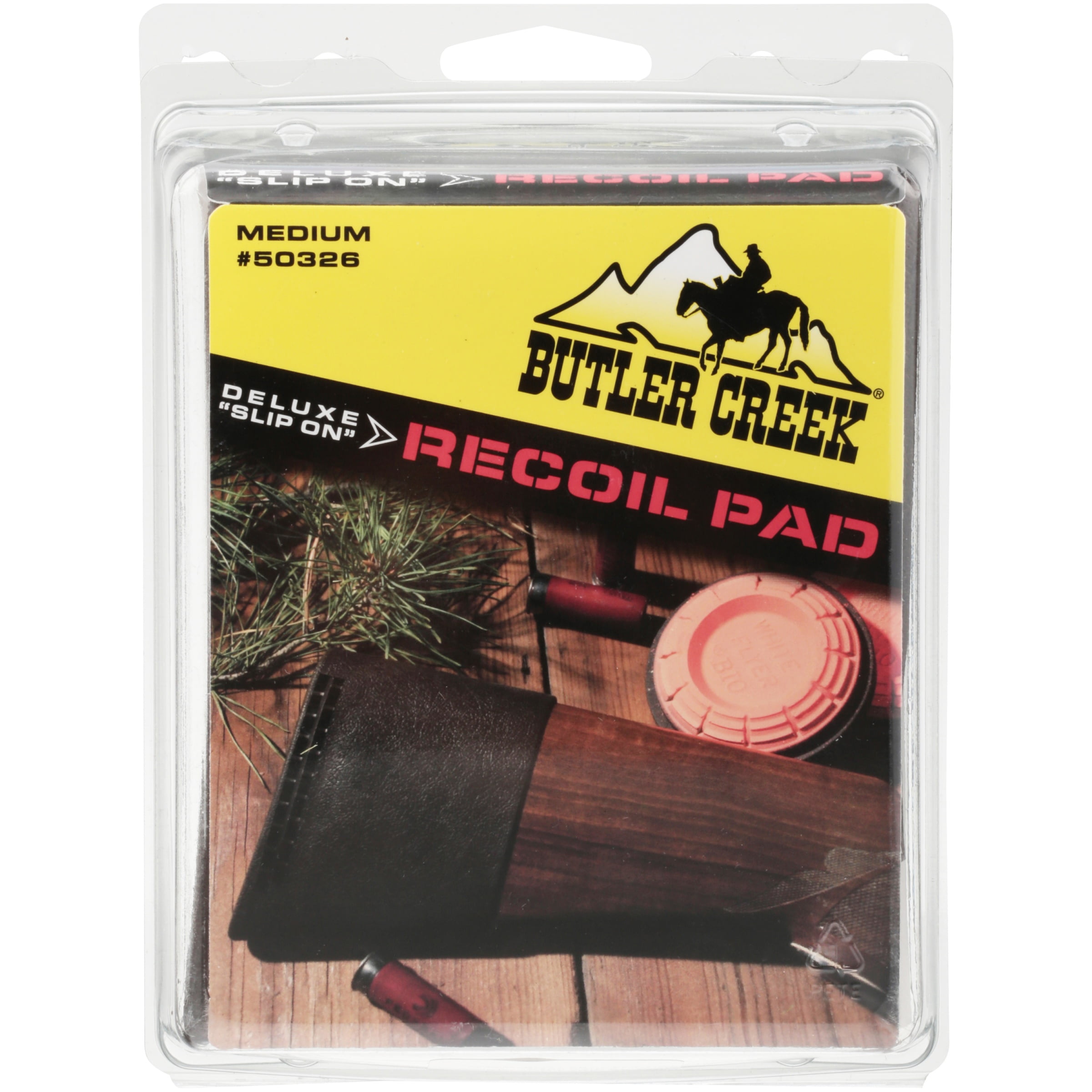 Butler Creek 50326 Slip On Recoil Pad Medium Matte Brown Rubber