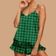 thumbnail image 1 of Conjunto de pijama de poliéster con tirantes finos y estampado de moda para mujer, 1 of 8
