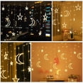thumbnail image 4 of Luces de cortina LED YONGSHENG de 3,5 m con estrellas y luna color blanco cálido, 4 of 5