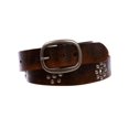 thumbnail image 1 of Nail Head Riveted Studs with Grommets Oval Vintage Leather Casual Belt, 1 of 5