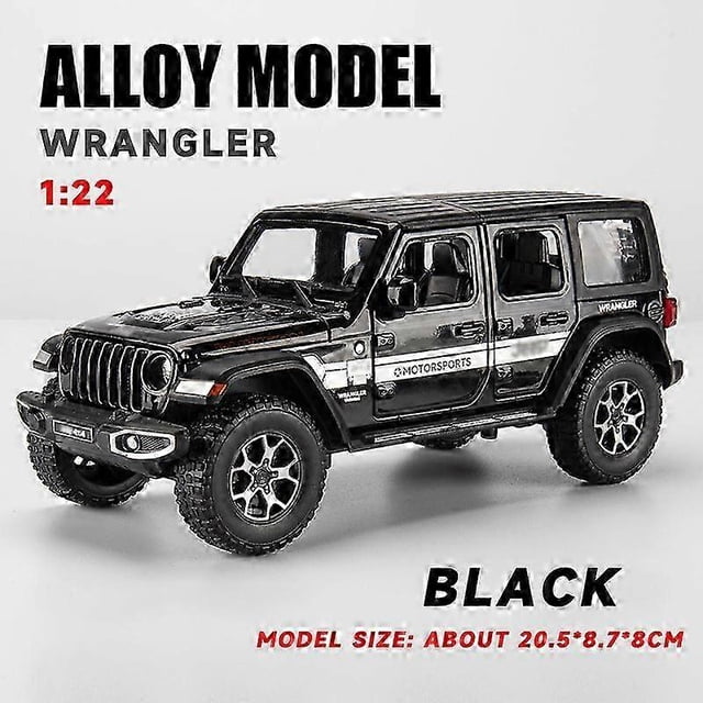 Diecast 1:24 Alloy Model Car Miniature Jeep Wrangler Rubicon For Children Collectible Gifts Metal Vehicle Off-road Boys Hot Toys