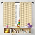 thumbnail image 5 of Blackout Kids Curtains,Yellow and White Checkered Pattern Children's Insulated Curtains Set Of 2,Bedroom Essentials,Toddler Room Decor 42"x54", 5 of 5