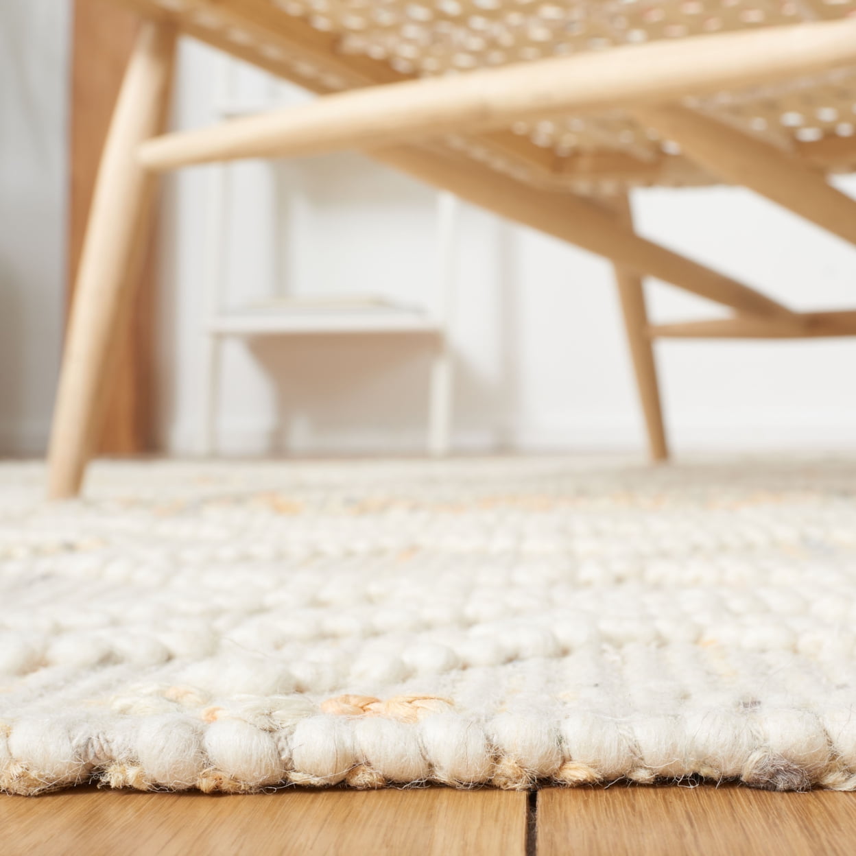 SAFAVIEH Natura Keith Geometric Area Rug, Ivory/Orange, 4' x 6'