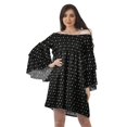 thumbnail image 1 of Moomaya Robe d'Été Dénudée Noire pour Femmes Robe de Plage en Coton avec Manches Cloche - TP, 1 of 5